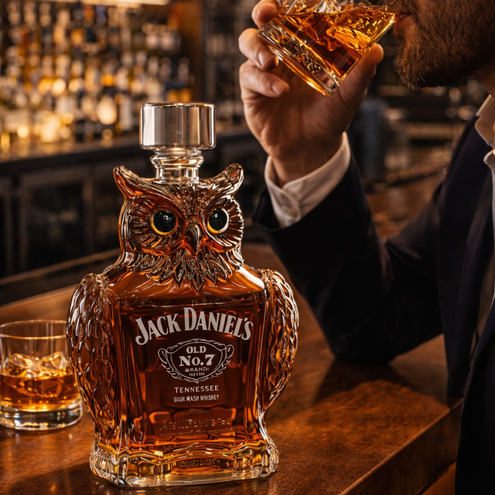 Mia Ottawa - Owl Design Whiskey Bottle