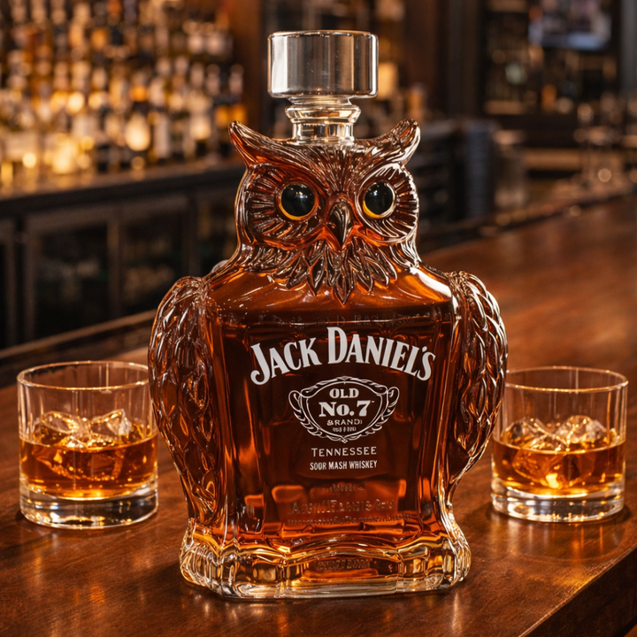 Mia Ottawa - Owl Design Whiskey Bottle