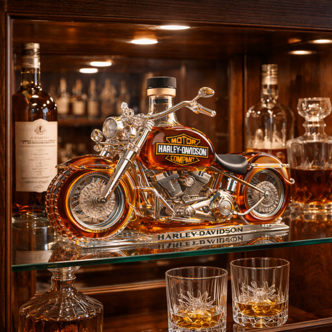 Mia Ottawa - Motorcycle-Shaped Whiskey Collectible Bottle