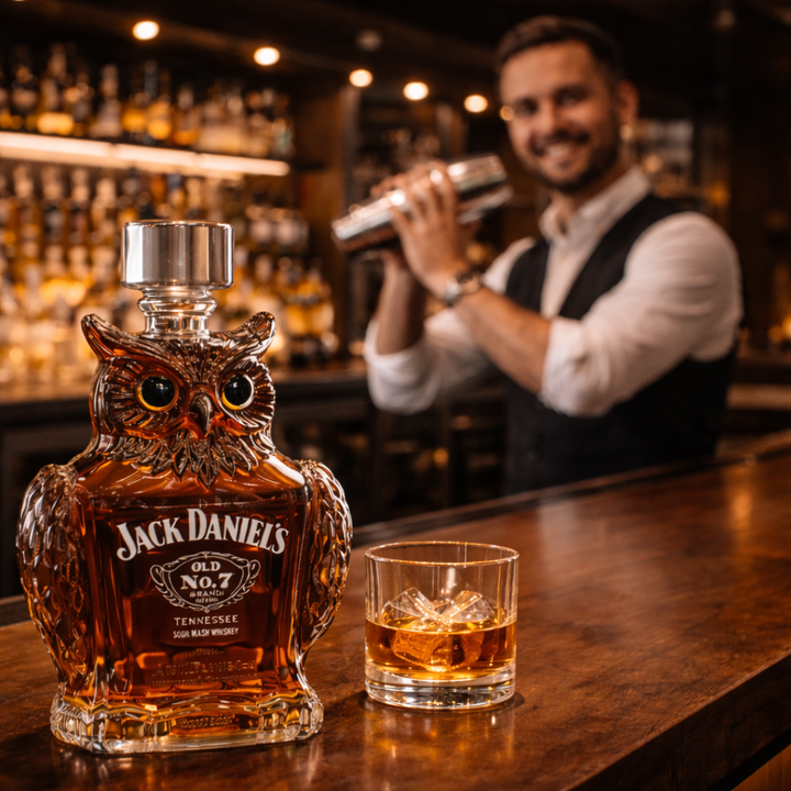 Mia Ottawa - Owl Design Whiskey Bottle