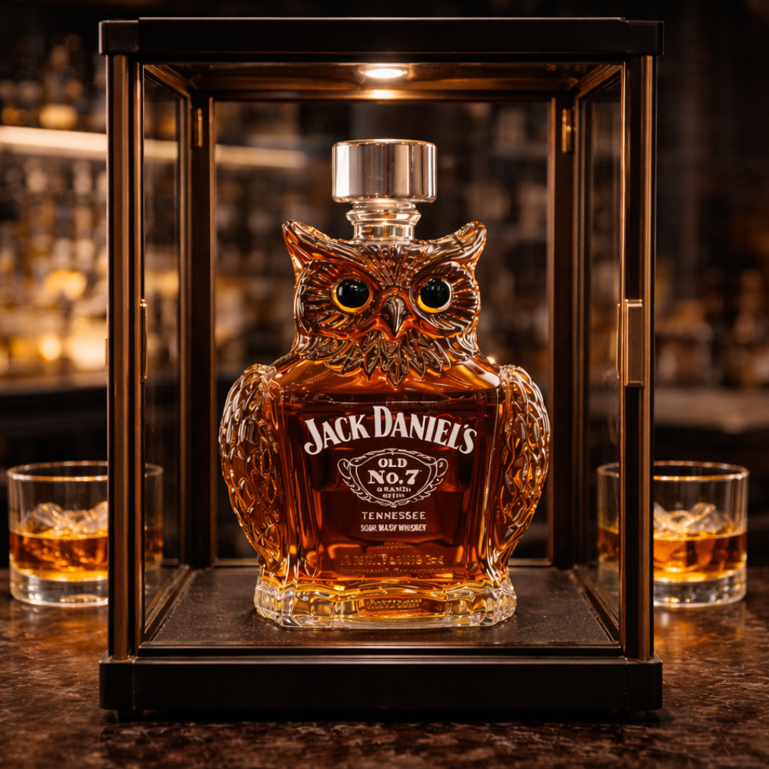 Mia Ottawa - Owl Design Whiskey Bottle