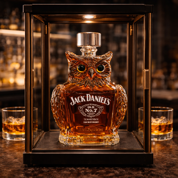 Mia Ottawa - Owl Design Whiskey Bottle
