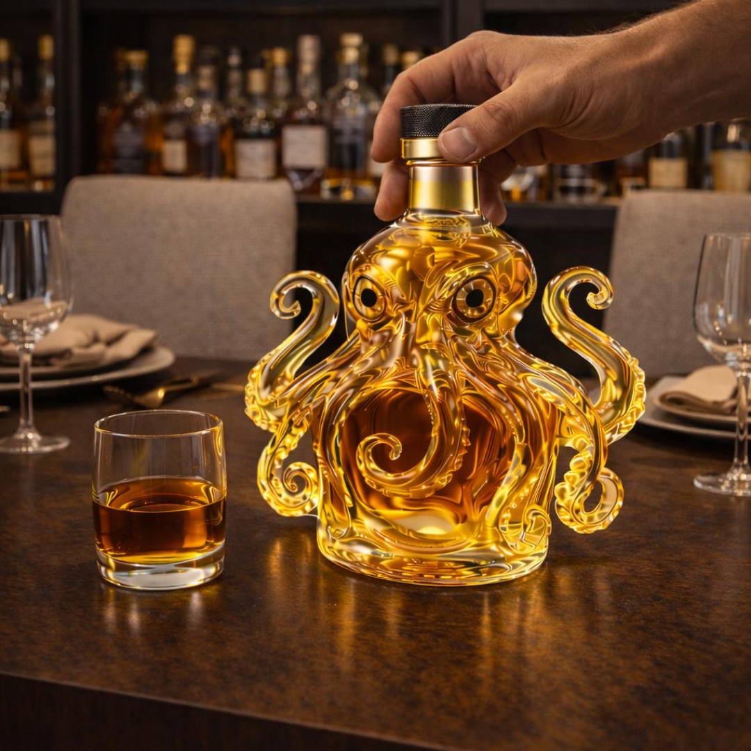 Mia Ottawa - Octopus Design Whisky Bottle