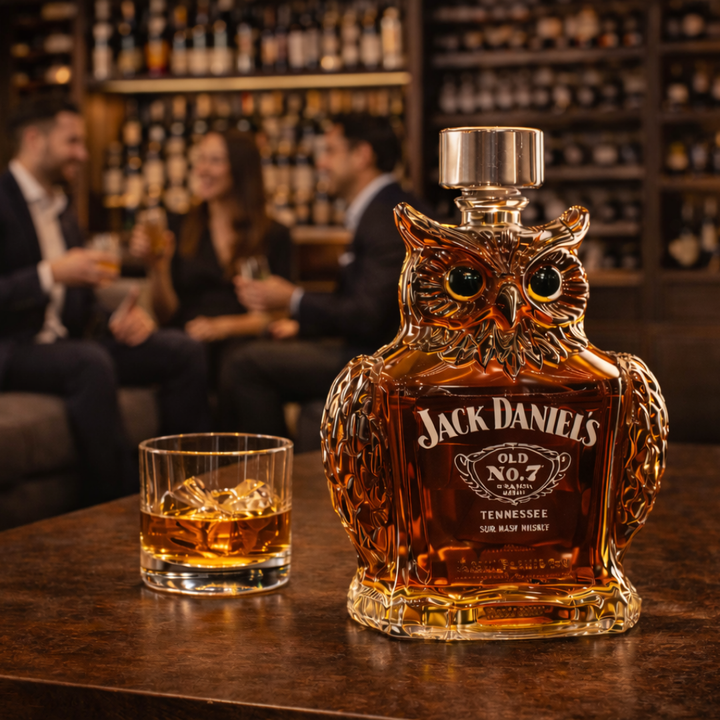 Mia Ottawa - Owl Design Whiskey Bottle