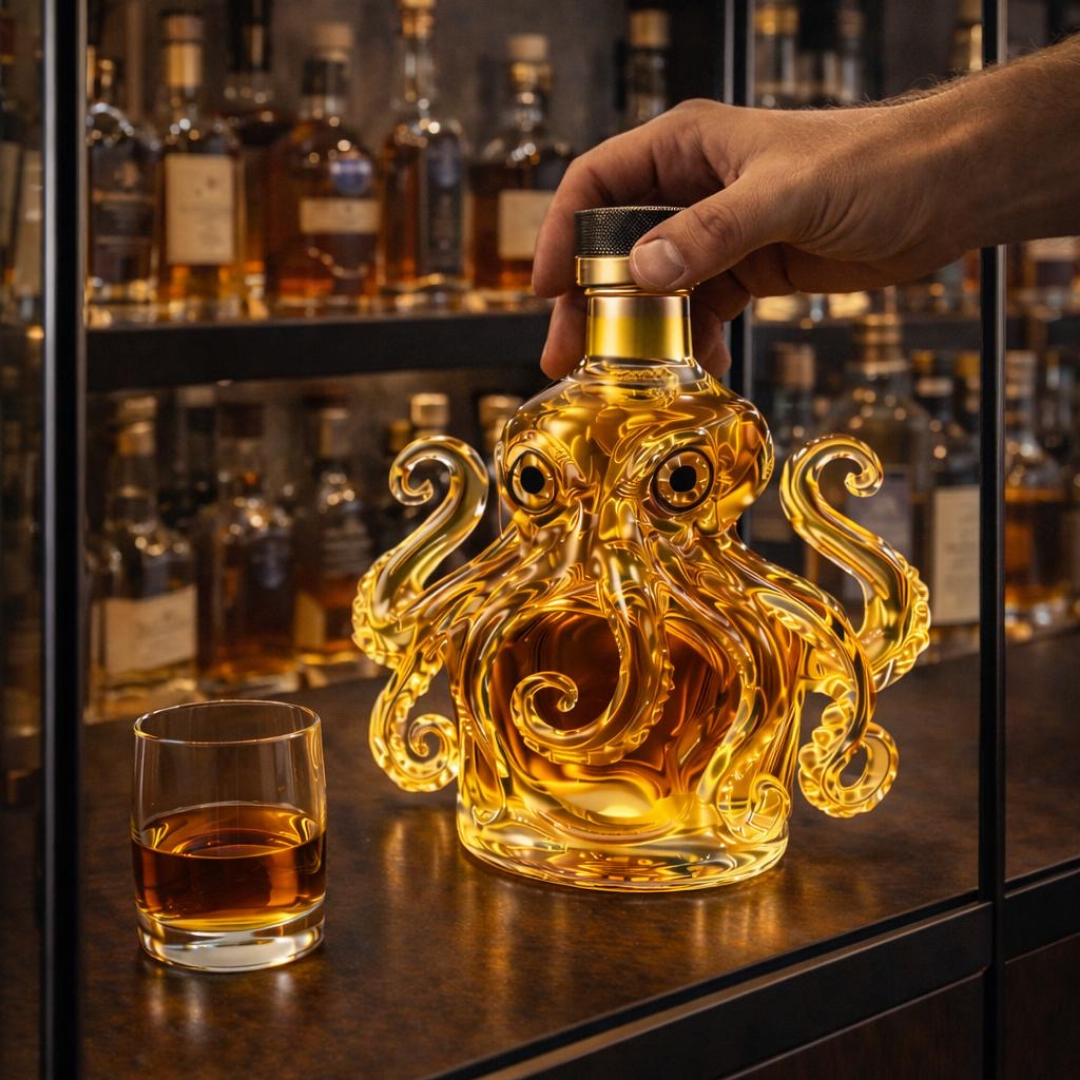 Mia Ottawa - Octopus Design Whisky Bottle