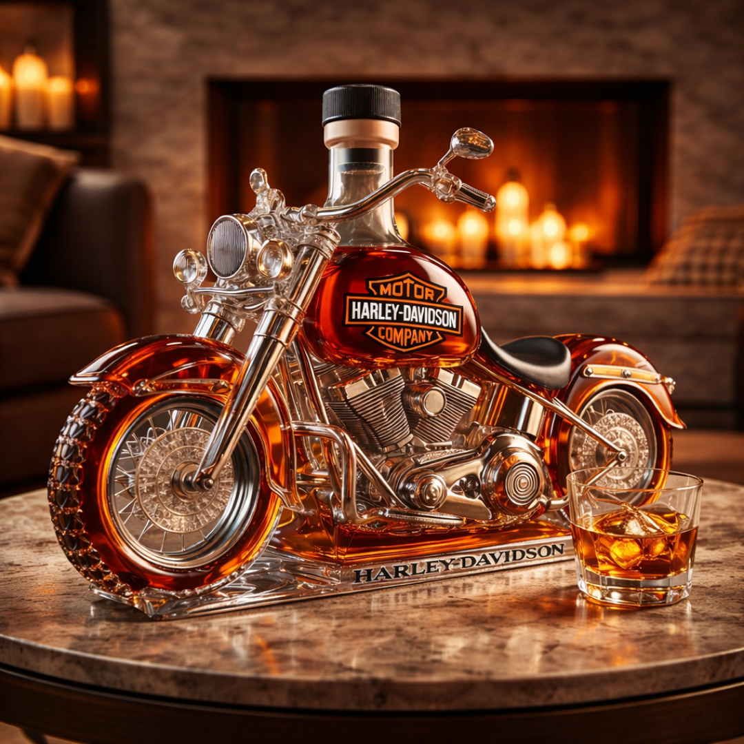Mia Ottawa - Motorcycle-Shaped Whiskey Collectible Bottle
