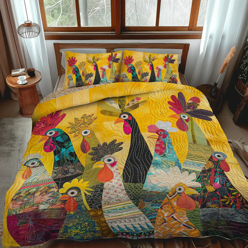 Mia Ottawa - Charming Rooster Quilted Bedding Set