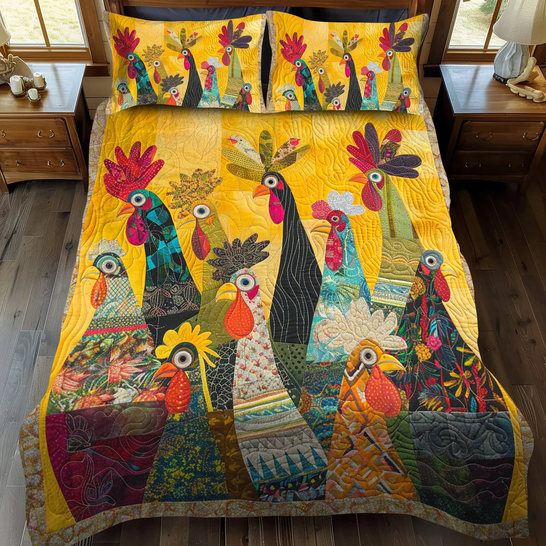 Mia Ottawa - Charming Rooster Quilted Bedding Set
