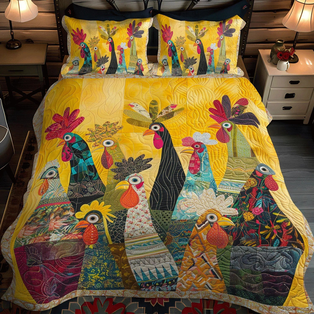 Mia Ottawa - Charming Rooster Quilted Bedding Set