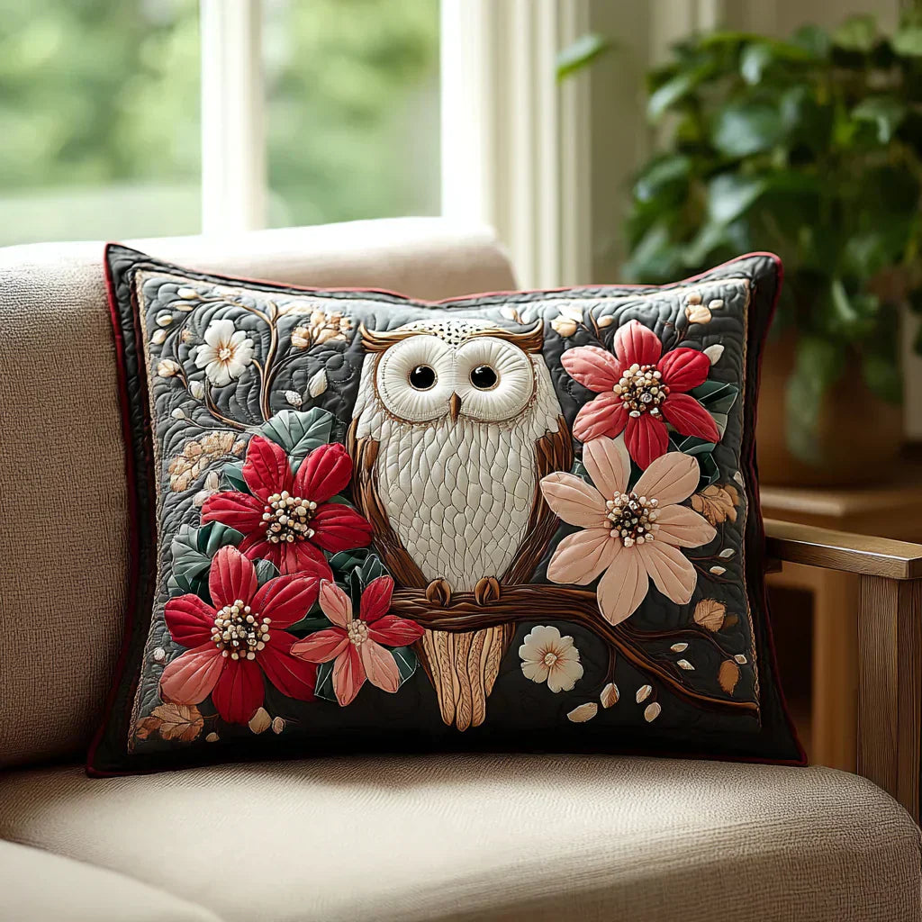 Mia Ottawa - Quilted Pillow Cover - Whispers of the Owl