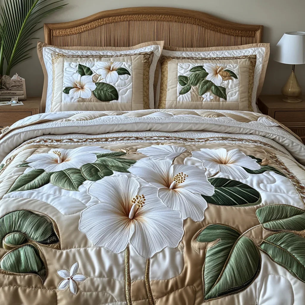 Mia Ottawa - Hibiscus Quilted Bedding Set