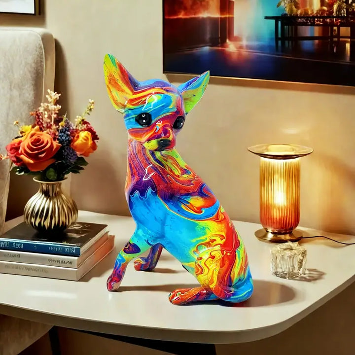 Mia Ottawa - Resin Chihuahua Lamp