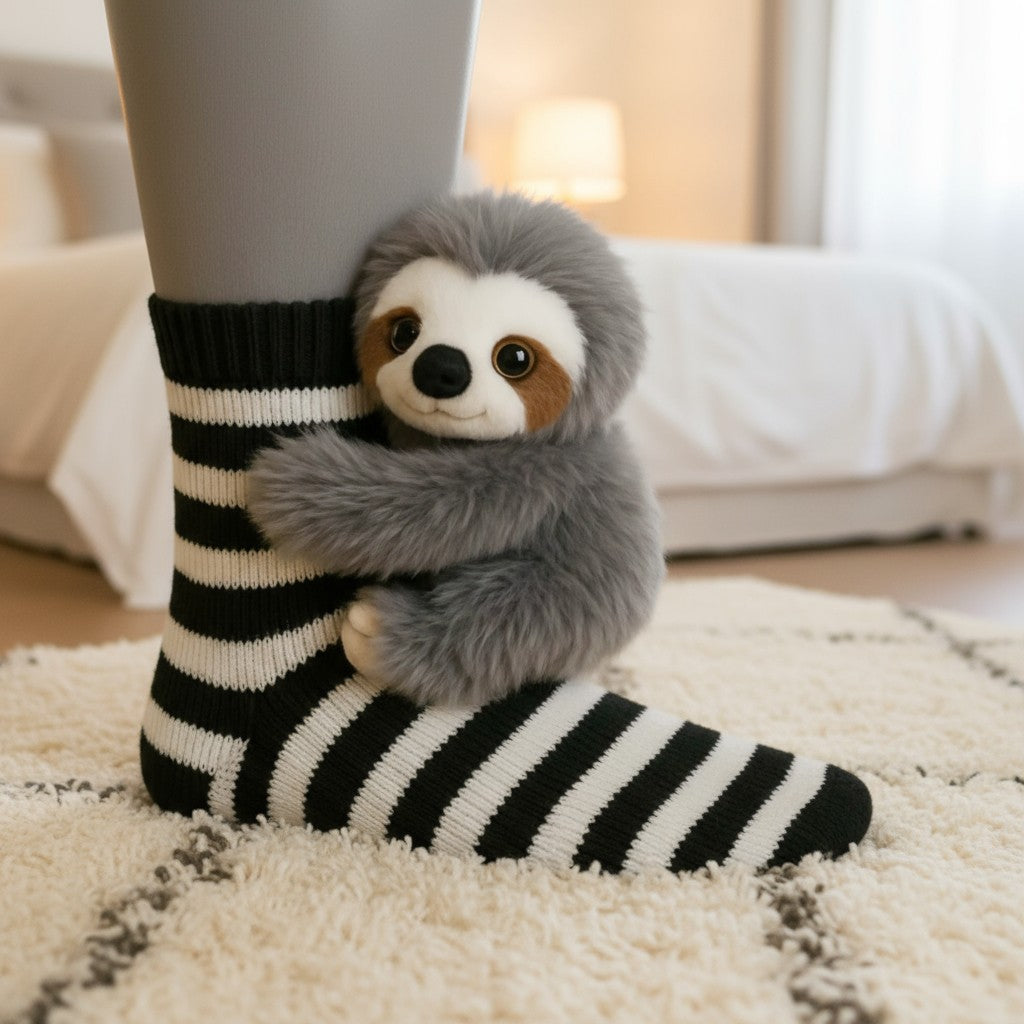 Mia Ottawa - Animal-Themed Striped Socks