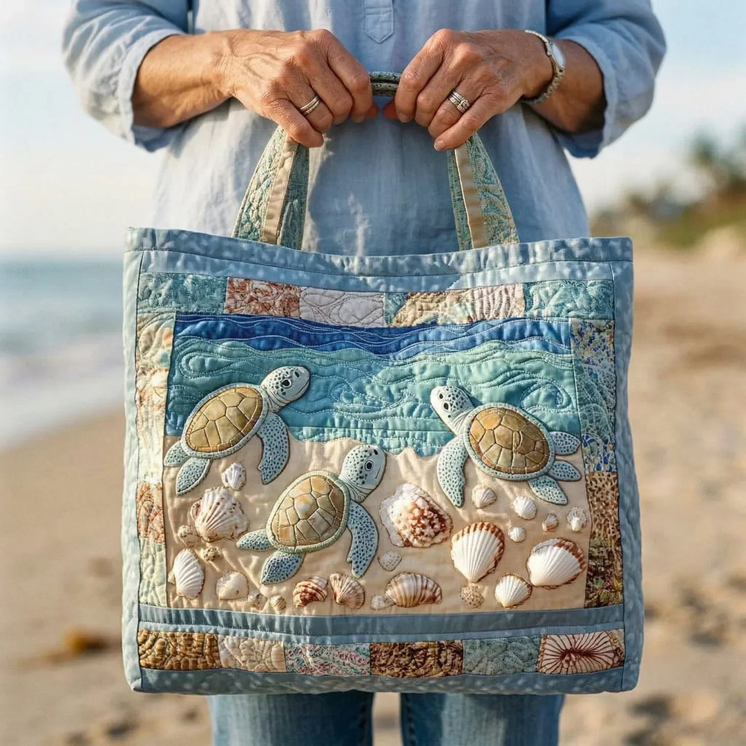 Mia Ottawa - Sea Turtle Quilted Tote Bag