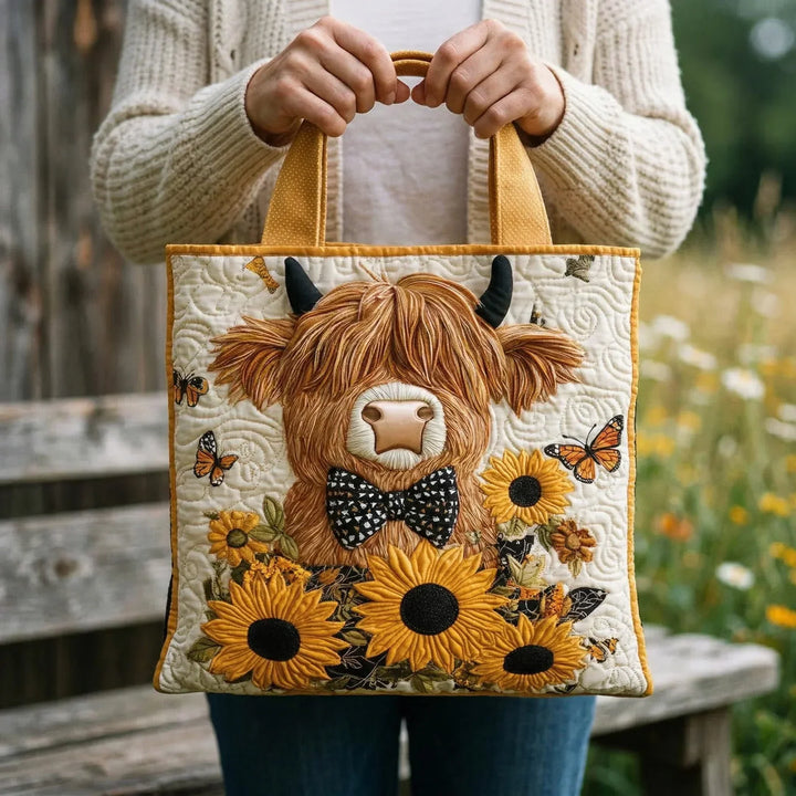 Mia Ottawa - Quilted Tote Bag with Sunflower Motif