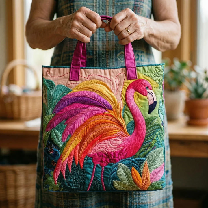 Mia Ottawa - Quilted Flamingo Tote Bag