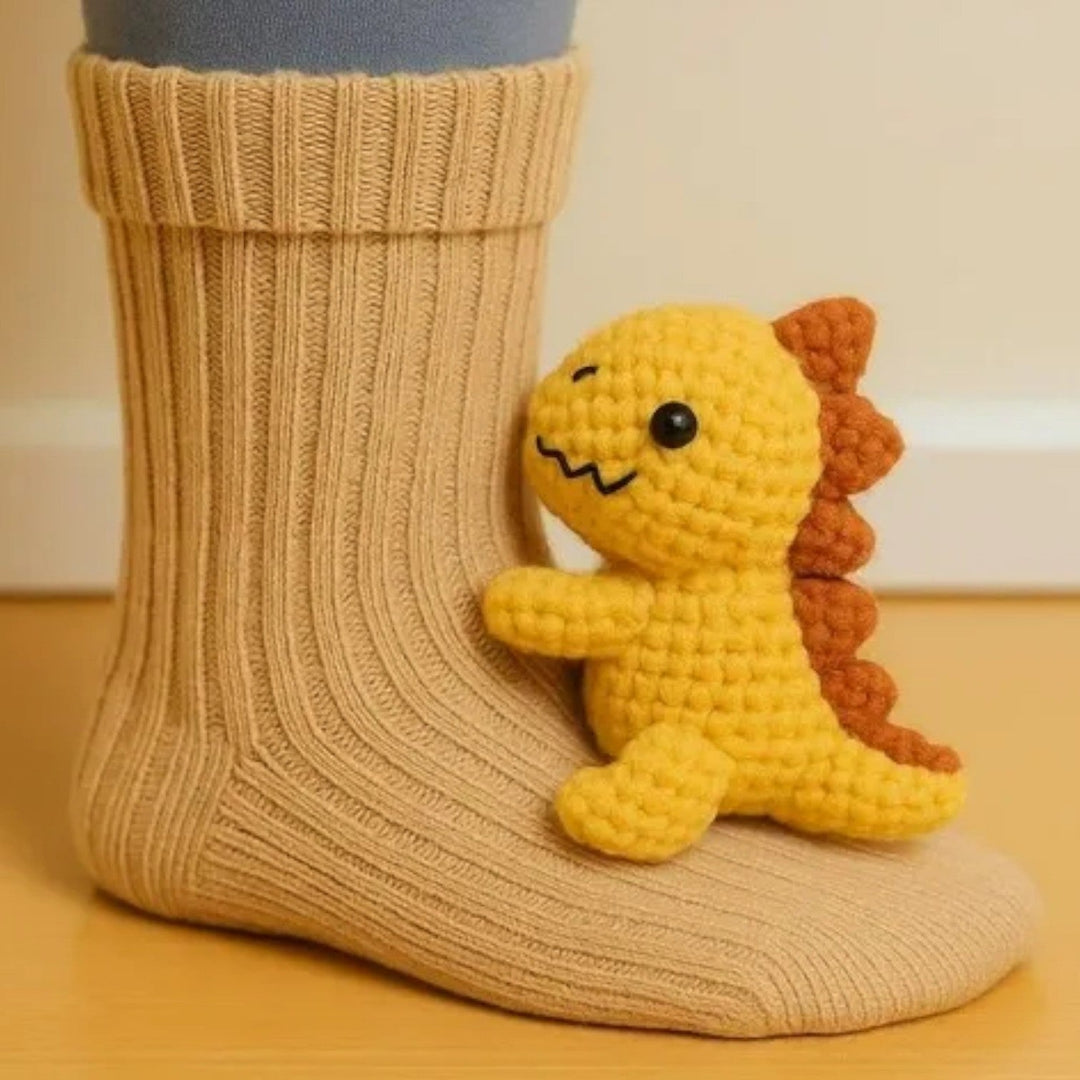 Mia Ottawa - Playful Dinosaur Socks