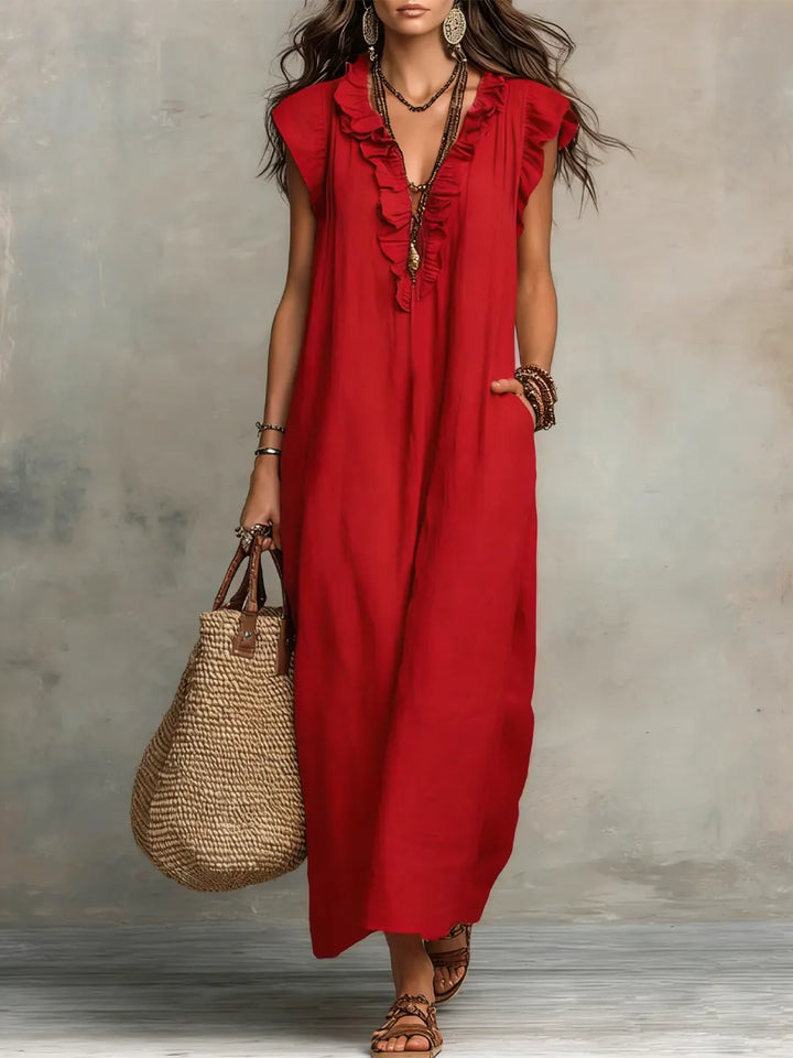 Rivagé Linen Maxi Dress