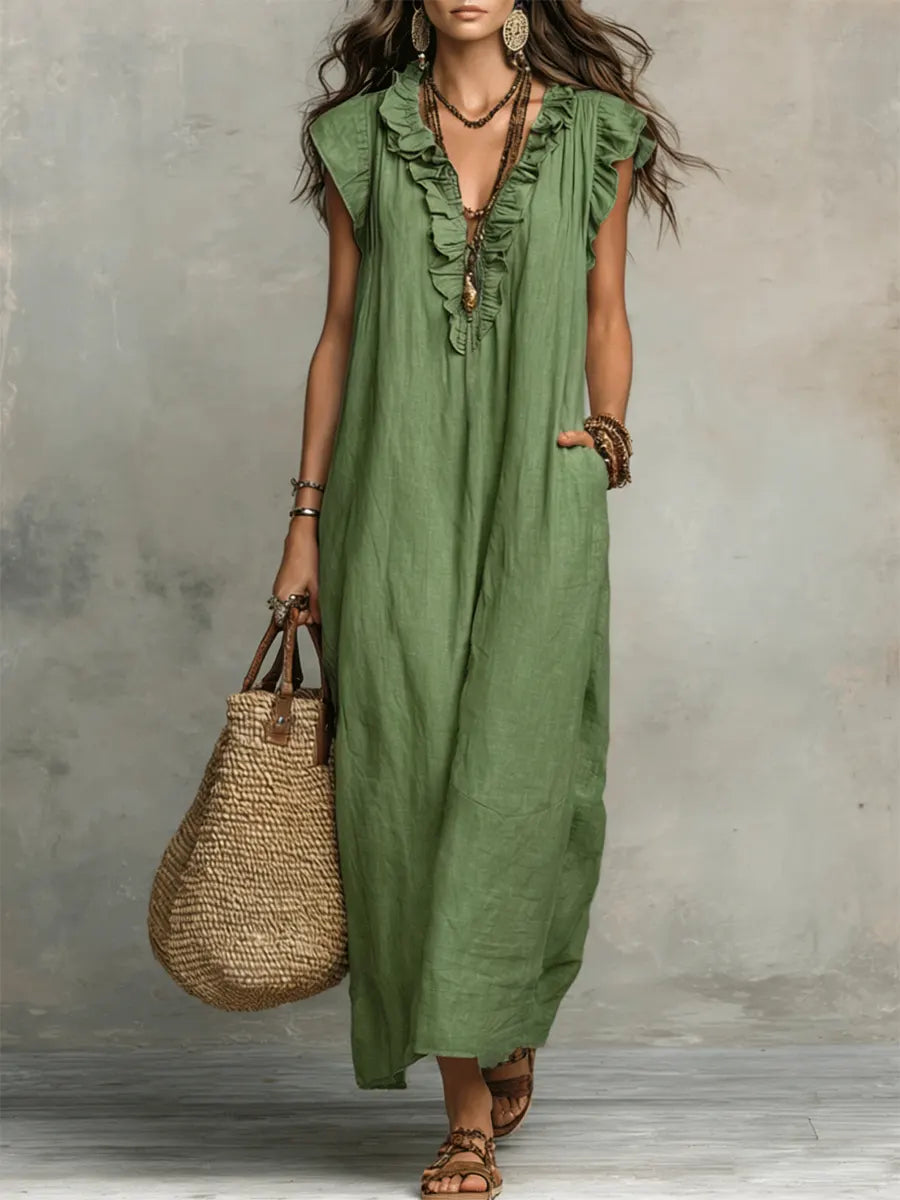Rivagé Linen Maxi Dress