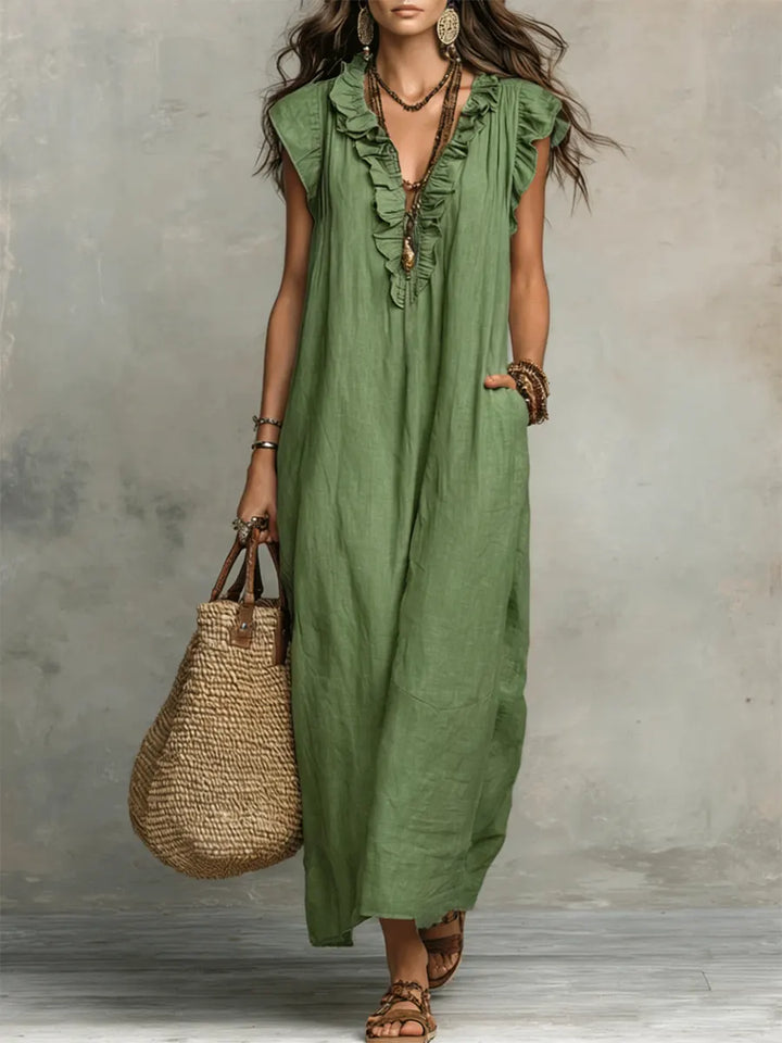 Rivagé Linen Maxi Dress